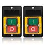 XTVTX 2 pièces Bouton-poussoir AC220V / 380V 10A Bouton-poussoir Imperméable Bouton Poussoir ON/OFF Utilisé pour Machines Textil