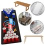 Cieex Jeux à Boire, Beer Pong Kit Pack Complet Beer Pong Jeu de Boisson Amusant pour Adultes pour Festivals de Fête Tournois BBQ