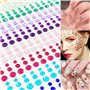900 Autocollants en Strass Colorés de Différentes Formes et 26 de Forme Impaire - Pour Maquillage du Visage, Décoration Nail Art