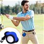 ZWZNBL 2 sacs de nettoyage de golf (bleu, noir) livrés avec 2 boucles de traction noires, poche pour joint de golf, accessoires 
