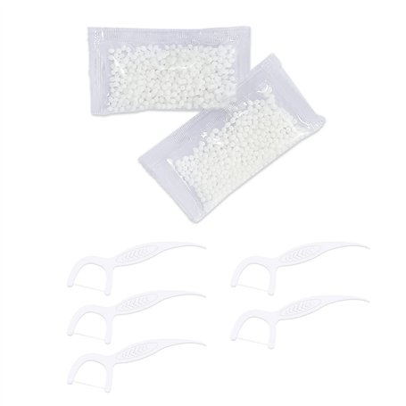 Perles de restauration temporaire de dents 20 g avec 5 bâtonnets de fil dentaire