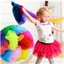 10 écharpes de Danse et 1 Sac de Rangement, écharpe de Jonglerie de Danse pour Enfants, écharpe de jonglage carrée Multicolore,
