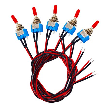 Senven 5pcs professionnelle mini commutateur à bascule avec pré-câblé