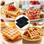 Farerkass Lot de 2 moules à gaufres en silicone - Compatible avec Ninja AF500DE, AF400EU, AF451EU, SL400EU, AF300EU, friteuse à