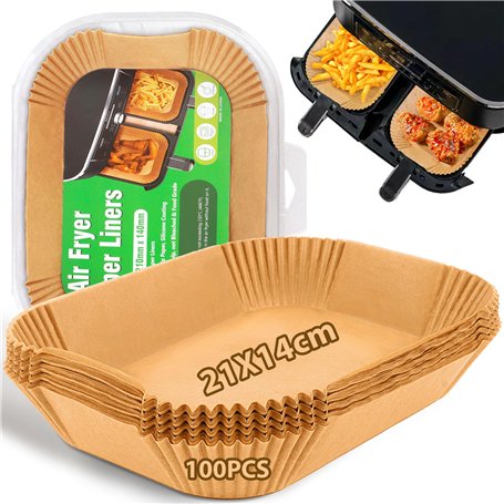 HUMTEOXI 100 Pièces Papier Cuisson Air Fryer