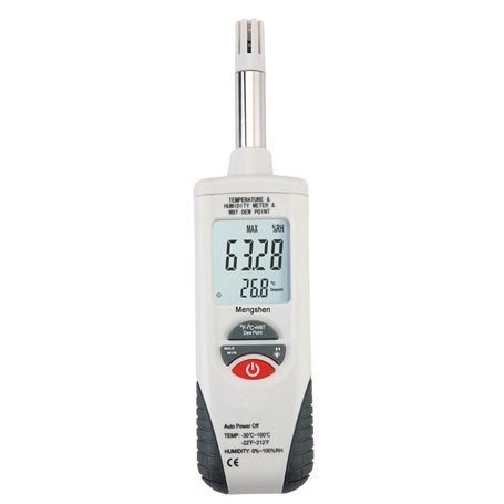 Mengshen Psychromètre Numérique - Mètre D'humidité De La Température De Rétroéclairage De Poche avec Point De Rosée Et Températu