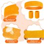 mizikuu 15 Pièces Bandeau Fluo Annee 80 Accessoire, Bandes de Transpiration Set Serre-Poignets Sport Bandeaux Sweatbands Année 8