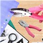 3 Pièces Poinçon De Poche, Metall à Main Troueuse Papier Perforatrice Outil pour Bricolage Artisanat Bureau Ecole Maison DIY Art