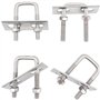 Boulon en forme de U M6 en Acier Inoxydable 304-4 PCS U-Bolts avec écrous
