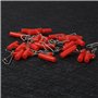 NA Lot de 40 glissières de pêche en acier inoxydable en forme de T pour pêche en mer, rouge
