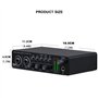 BOMGE U204 Interface audio USB pour l'enregistrement de musique sur PC, 2x2 Interface audio pour guitare, pour Mac 32 bits/192kH
