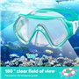 mizikuu Masque de Plongée Enfant, 4-12 Ans Lunettes de Natation Masque Snorkeling avec Vue Panoramique à 180 ° Lunettes de Plong