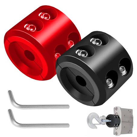 yotutun Lot de 2 butées de treuil en caoutchouc pour câble de treuil - Protection de câble de treuil avec clé - Accessoire de tr