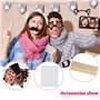 24 Pcs Accessoires de Photobooth Photobooth de Fête d'anniversaire Kit Photobooth Dcorations pour Fête d'anniversaire Photo de M
