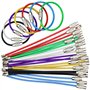 BLUESEABUY 21 Pièces Cable Porte Clé 100x2mm Porte-Clés en Fil Acier Inoxydable Anneaux de Câble de Clé pour Pendre Étiquette de