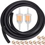 Kit Durite Essence - 2m Ø 6mm Conduite de Carburant + 2 Filtres à Carburant + 10 Colliers de Serrage pour Moteurs Kawasaki