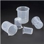 PIQIUQIU Mesure de béchers en Plastique gradués 6 pièces, béchers de Mesure pour Laboratoire Scientifique, Tasse réutilisable - 