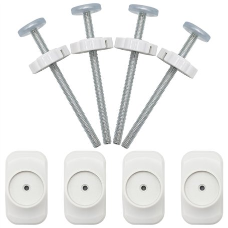 Lot de 4 Vis à Pression et 4 Tampons de Protection Murale de Sécurité