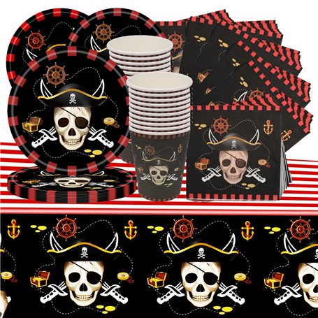 Shamoparty Pirate Skull Thème Vaisselle de Fête