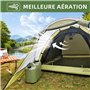 Clostnature Tente 2 personnes avec porche – Tente de camping imperméable double peau pour 2 personnes, facile à installer, abri 