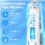 Jet Dentaire Hydropulseur Portable, Jet Dentaire Sans Fil Rechargeable avec 5 Mode set 6 Buses Capacité de 300 ML IPX7 Étanche P