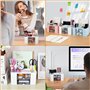 KAHEIGN Organisateur de Bureau avec 2 Tiroirs, 19CM x 14CM Organisateur de Bureau Multifonctionnel Porte-Stylo de Grande Capacit