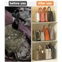 Zaxiva Lot de 10 Séparateurs de Sacs à Main, Organisateur Dressing Ajustable avec Base à Fentes et Diviseurs Ajustables, Rangeme