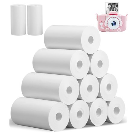 Lot de 12 Rouleaux de Papier Thermique Papier Appareil Photo Enfant 57 x 30MM Rouleau thermique