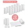 Lot de 12 Rouleaux de Papier Thermique Papier Appareil Photo Enfant 57 x 30MM Rouleau thermique, pour Appareils Photo Instantané