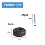 DBALL 24 Pièces Pieds de Meuble Plastique Pied Canapé Rond 33 x H 13 mm Pieds de Chaise Ronds Con 24 Vis pour Meubles Garde-Robe