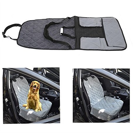 Itian Voiture Couverture de siège Pet Tapis Animaux Housse de Protection de Voiture Imperméable et Lavable avec Ceinture de Sécu