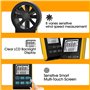 INFURIDER Anémomètre Numérique Rechargeable LCD Compteur de Vitesse du Vent,YF-6000GH Mode Intelligent Anemometre Portable Mesur