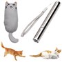 MOSNOW Jouet pour chat - 1 pointeur LED 2 en 1 et 1 jouet pour chat - Jouet interactif pour animal domestique - Outil d'entraîne