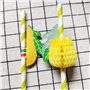 Cocktail Pailles,50 Pièces Pailles à Cocktail,3D Pailles à Boire à L'ananas Paille en Papier à Fruits Paille en Papier pour Fête