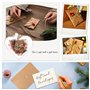 50pcs Enveloppes en Papier Kraft 17.5X11cm Mini Enveloppe Mignon Enveloppe de Carte Cadeau avec Coeur Fermoir pour Noël Thanksgi