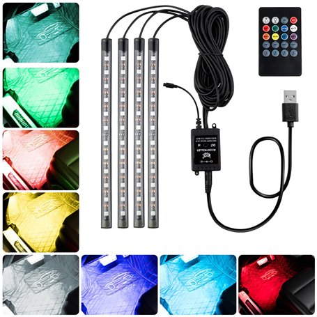 Baxcdyswe 4 Pièces LED Voiture Interieur