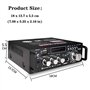 Amplificateur Audio 600W, Amplificateur HiFi Stéréo Bluetooth 5.0, 12V 220V 600W 2 Canaux,Haute Fidélité, Radio FM Portable, Ent