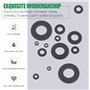 cersaty® 700 Pcs Nylon Plat Rondelle, M2 M2.5 M3 M4 M5 M6 M8 M10 M12 Joint Torique pour les Appareils Ménagers et Commerciaux, V
