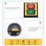 cersaty® Bouton Poussoir Etanche interrupteur Sécurité 220 V / 380 V 10A ON/OF pour Machines Textiles D'Équipement Mécanique