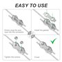 cersaty® 12 Pcs M4 Duplex clips câble 304 inoxydable serre cable acier pour Cordes à Linge en Câble Métallique Voiles de Soleil 
