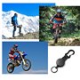 powerruif Porte-Clés Rétractable Avec Mousqueton Porte Clef Extensible Téléscopique En Câble Métallique Badge Enrouleur Rétactab