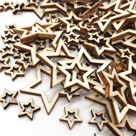Copeaux de Bois en Forme d'Étoile - Embellissements pour Soirée