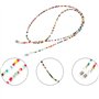 DaiUni Chaine Lunettes de Soleil Cordon, Multicolore Universel Sangle, Multicolore Anti-dérapantes Chaine Lunettes, 2 pcs