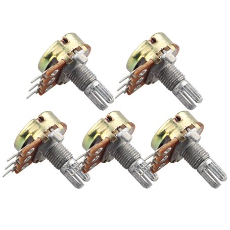 HALJIA 5 pcs potentiomètre 10 K Ohm Compatible avec Arduino Raspberry Pi et d'autres projets avec axe moleté