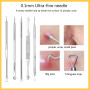 JOLIFILE Extracteur Point Noir Extraction de Acné,9 pièces Ensemble d'outils, Acné Tire Comédons Extracteur Professional Pince à