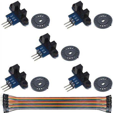 Youmile 5 Pcs Capteur De Mesure De Vitesse IR Infrarouge Optique Optocoupleur Module Capteur Photo interrupteur Capteur pour La