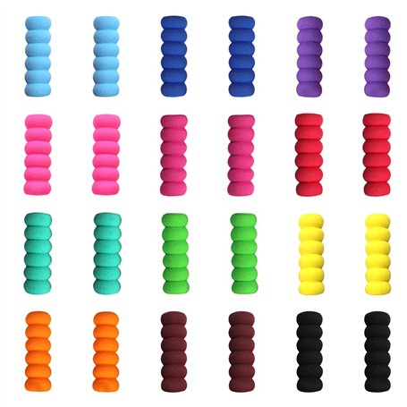 TRKETK 24 Pièces Poignées de Stylo en Mousse Poignées à Crayons pour Enfants Poignées Écriture Aide Crayon Titulaire Doux Coussi