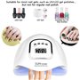 Lampe à ongles à LED UV 150W, lampe de vernis à gel pour sèche-ongles professionnel avec 4 réglages de minuterie à capteur autom
