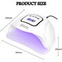 Lampe à ongles à LED UV 150W, lampe de vernis à gel pour sèche-ongles professionnel avec 4 réglages de minuterie à capteur autom