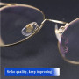 Plaquettes de nez de lunettes à noyau de cuivre amélioré, 4 paires de plaquettes de nez de lunettes en silicone souple à visser 